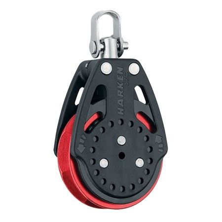 Harken 57mm Carbo Ratchamatic Block - Swivel, Red Sheave